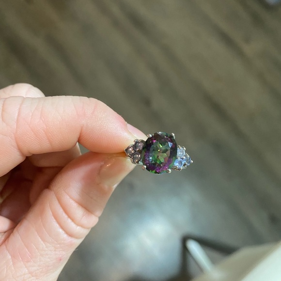 925 sterling silver genuine alexandrite vintage ring - Picture 8 of 9